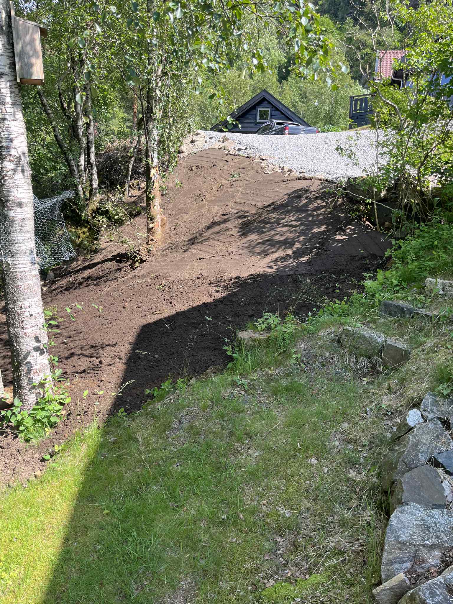 En ferdigstillt skråning