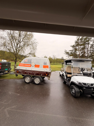 Nedgraving av kabler på Utsikten Golfklubb